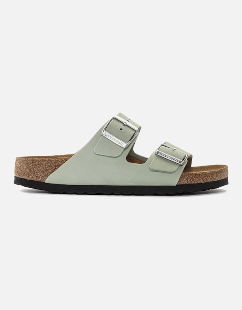 Birkenstock Women's Arizona Soft Footbed Nubuck Leather Narrow Fit Matcha