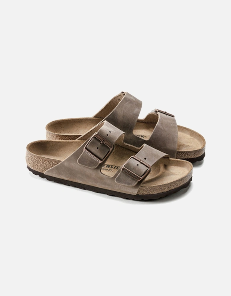 Birkenstock Women's Arizona Oiled Leather Narrow Fit  Tobacco Brown