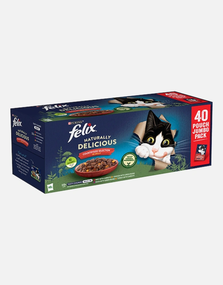 Felix Naturally Delicious Countryside Selection In Jelly 40 x 80g Pouches