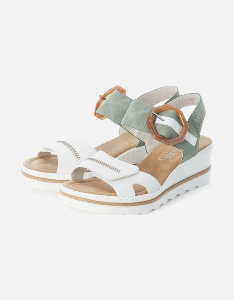 Women's 67476-81 Sandals Green/White