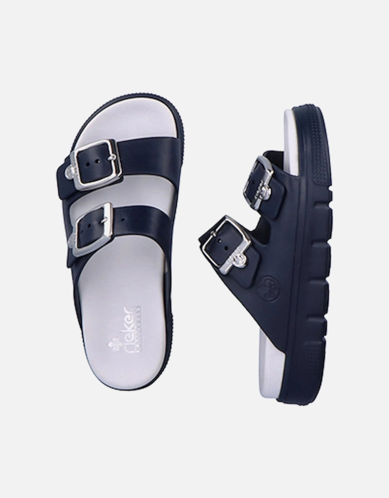 Women's P2180-14 Sandals Buckle Dark Blue