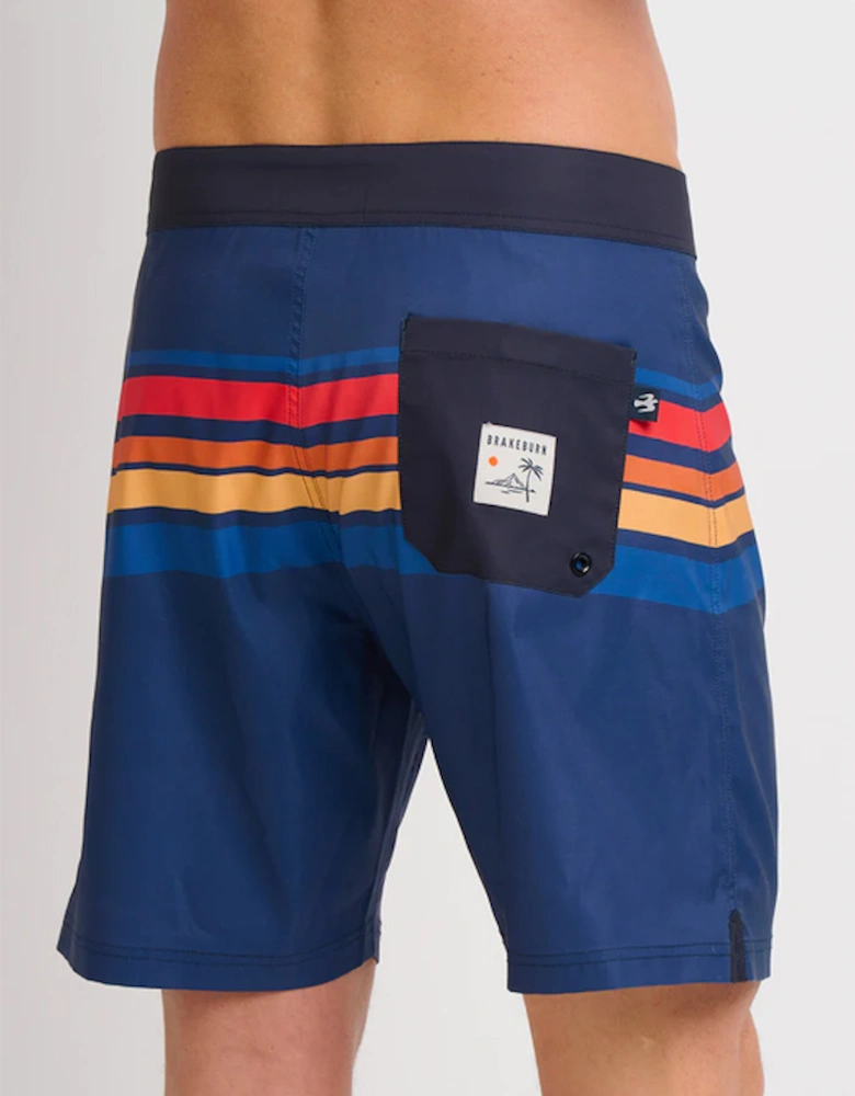 Men's Retro Stripe Boardshorts Navy