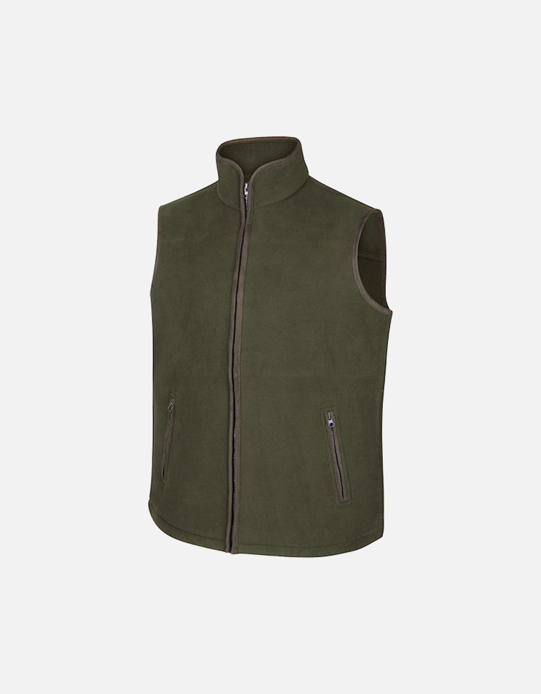 Men's Woodhall Fleece Gilet Green, 4 of 3