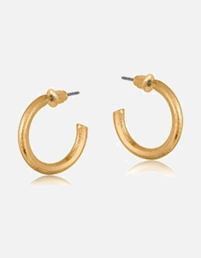 Anthonia Halo Small Hoop Earrings Gold
