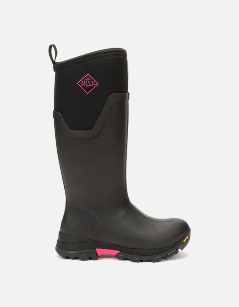 Muck Boots Women's Arctic Ice Tall Wellies Black/Hot Pink DFS