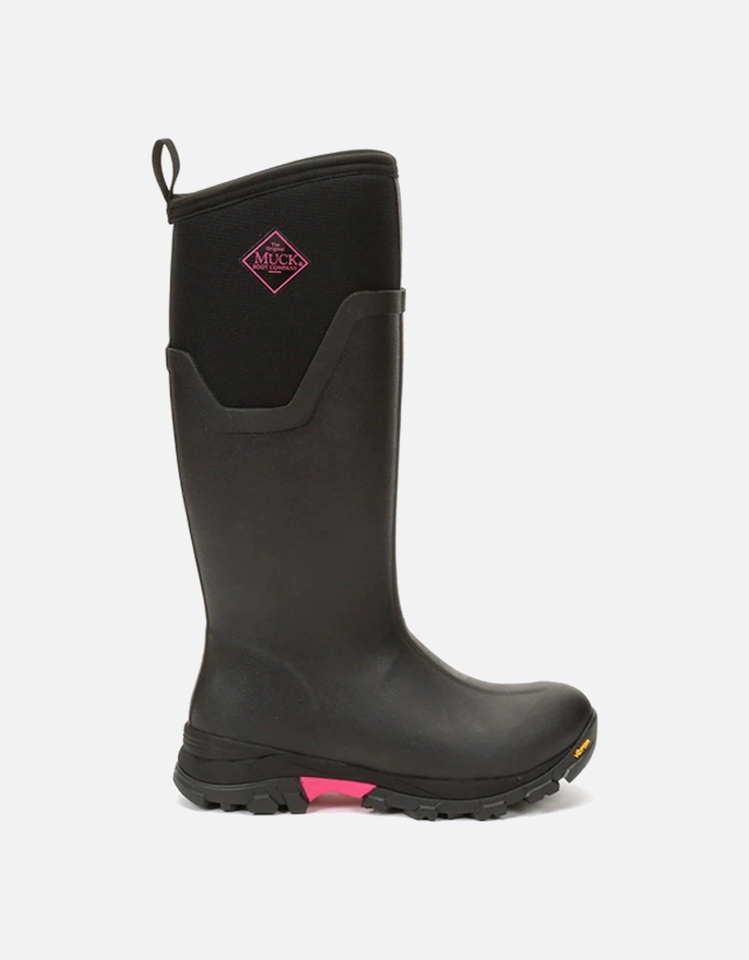 Muck Boots Women's Arctic Ice Tall Wellies Black/Hot Pink DFS, 9 of 8
