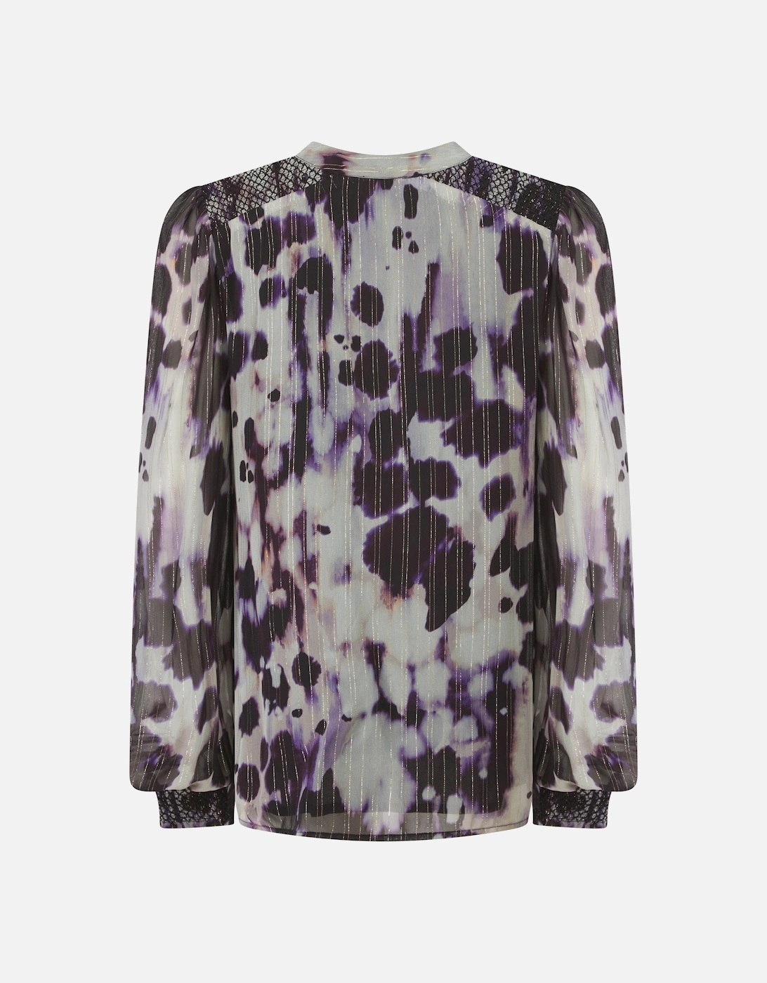 ROXANNE PRINTED BLOUSE WITH SMOCK DETAIL