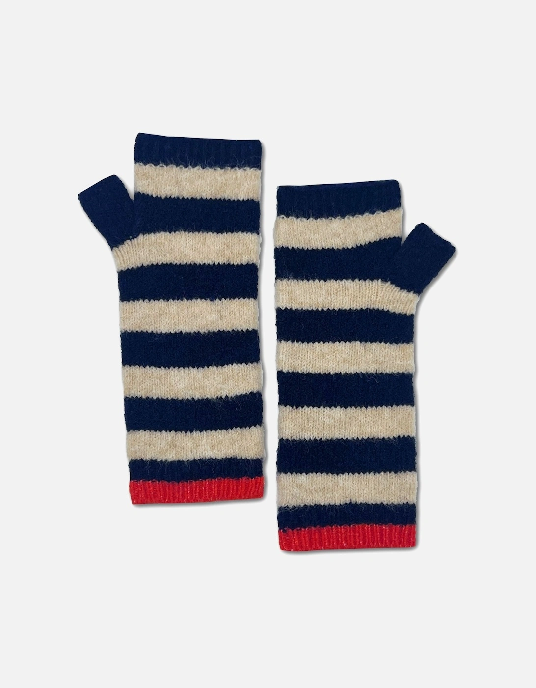 FARAH KNITTED STRIPE WRISTWARMER-NAVY, 5 of 4