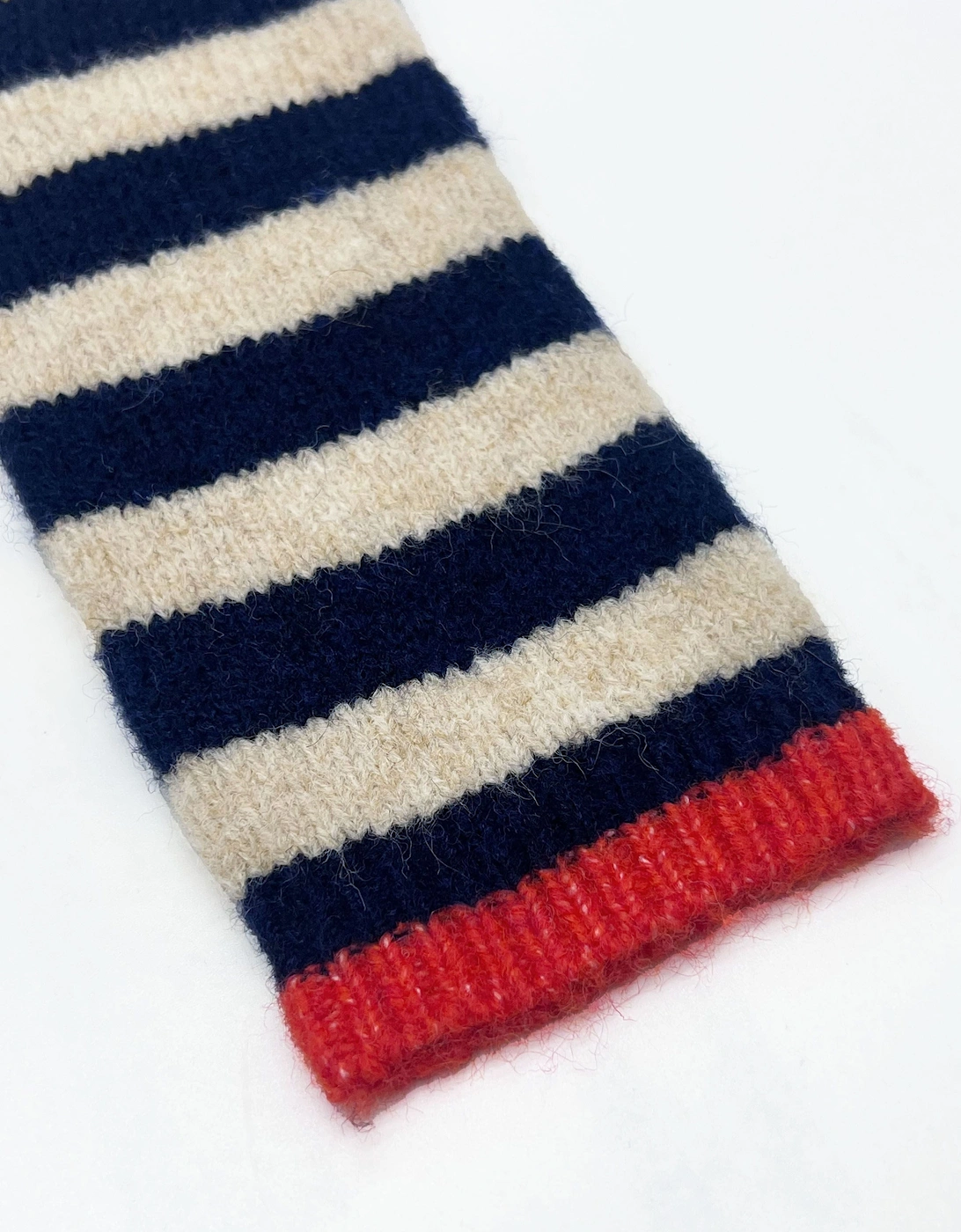 FARAH KNITTED STRIPE WRISTWARMER-NAVY