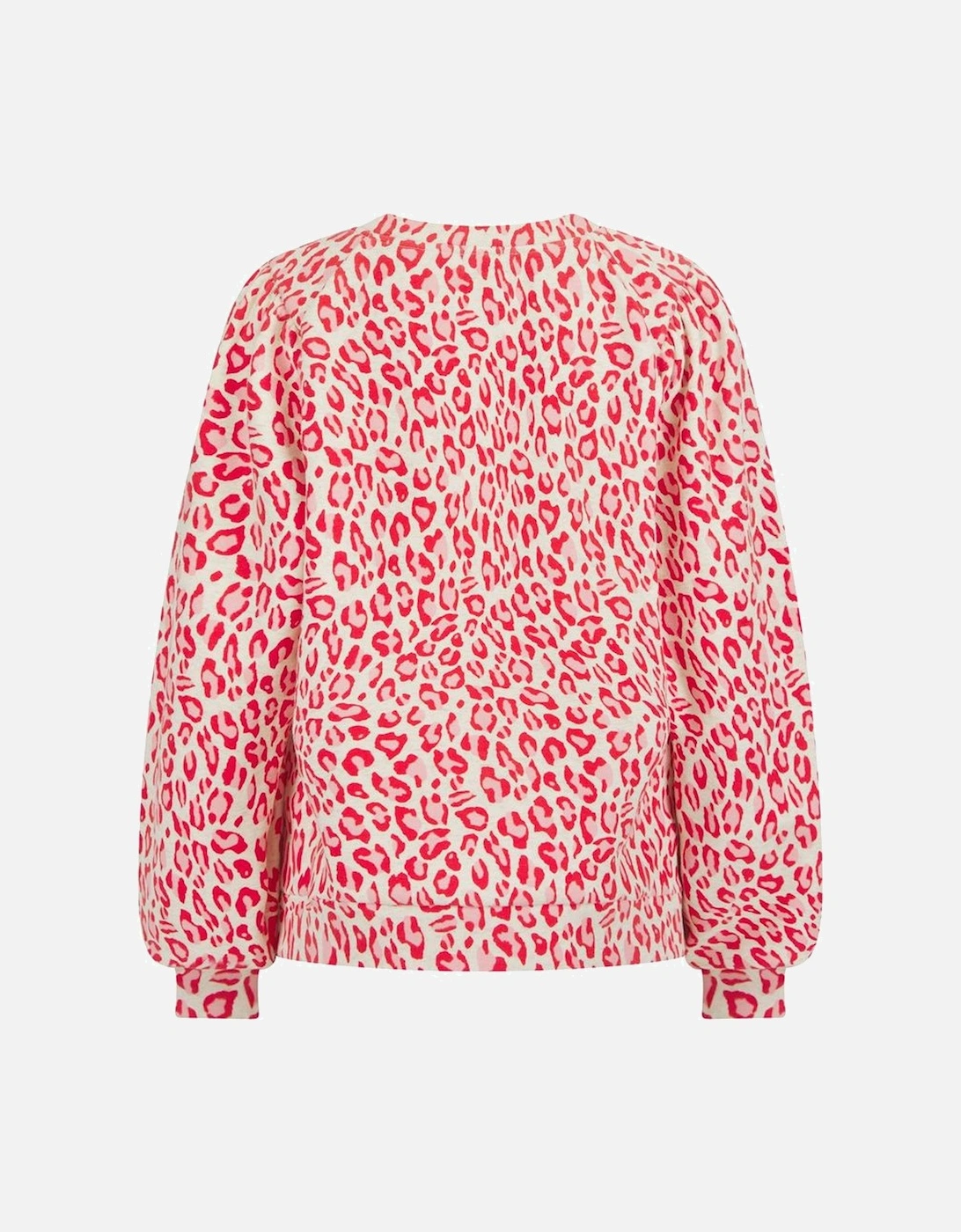 PRINTED LEOPARD PIPER SWEATER-PINK