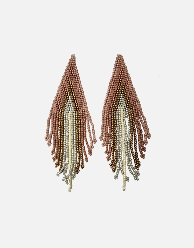 Beaded Earrings - Mauve