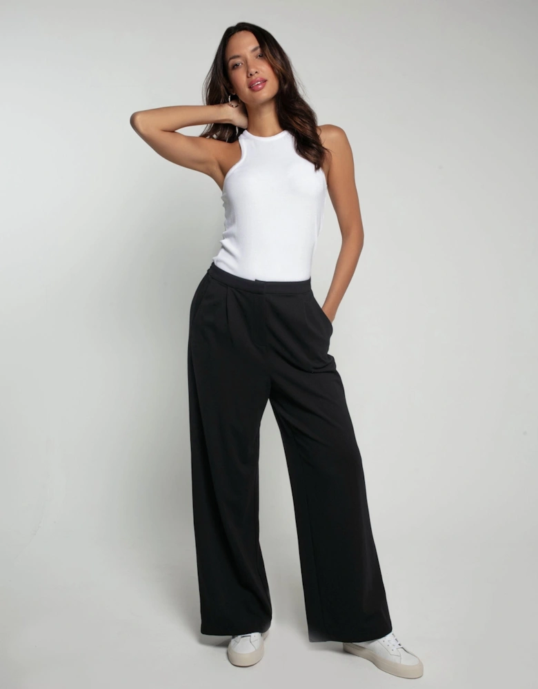 DAKOTA JERSEY WIDE LEG TROUSERS