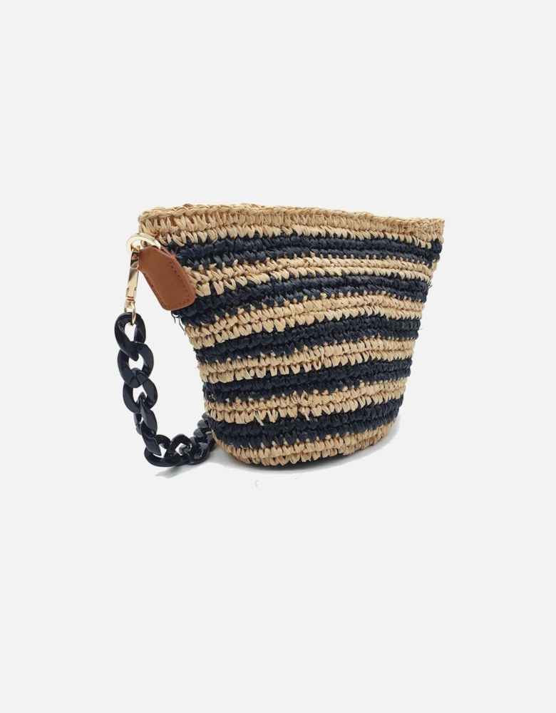 Valentina Raffia Bag - Stripe
