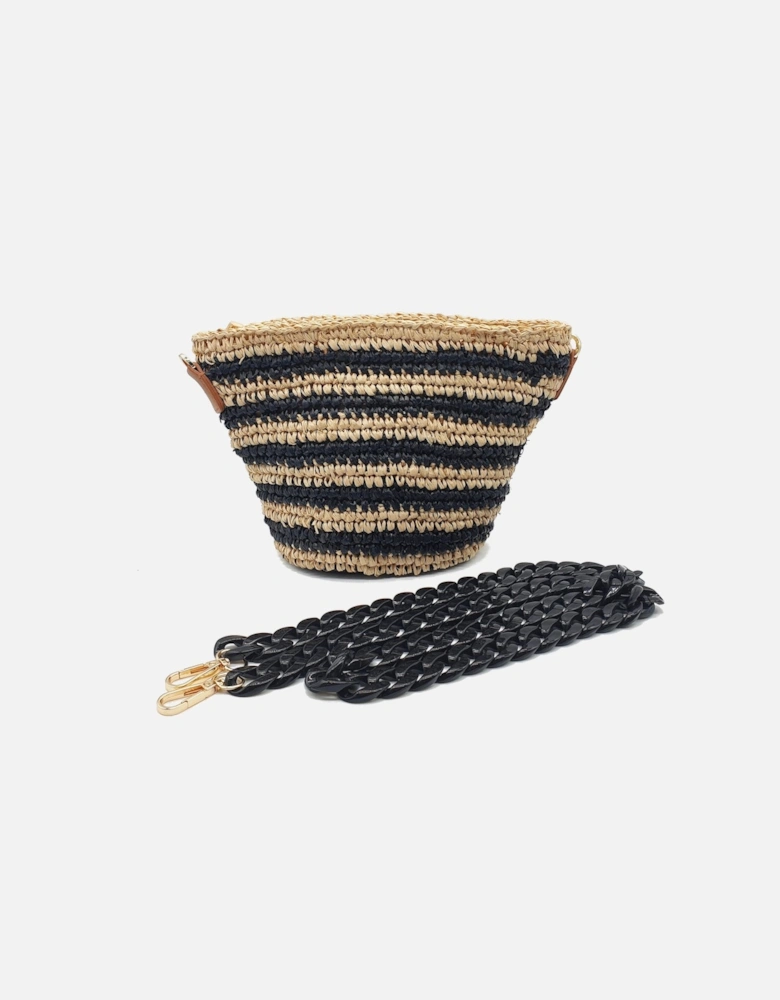 Valentina Raffia Bag - Stripe
