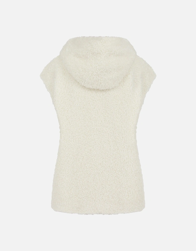 WILLOUGHBY FAUX FUR GILET-CREAM