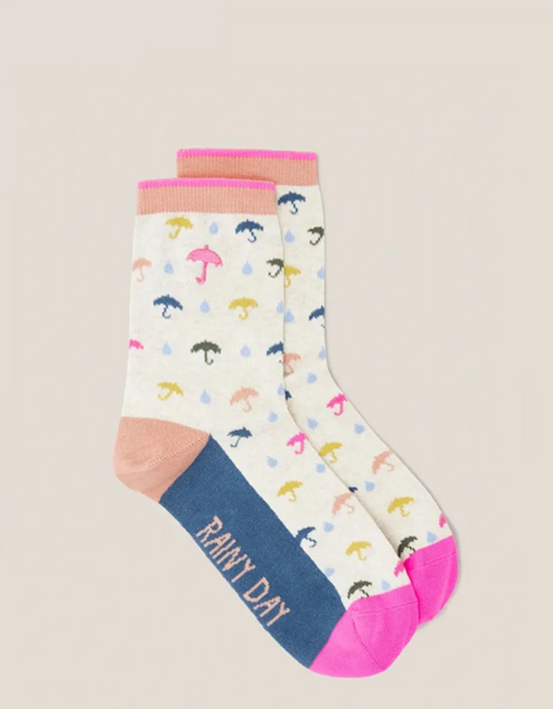 Women's Rainy Day Ankle Sock Natural Multi