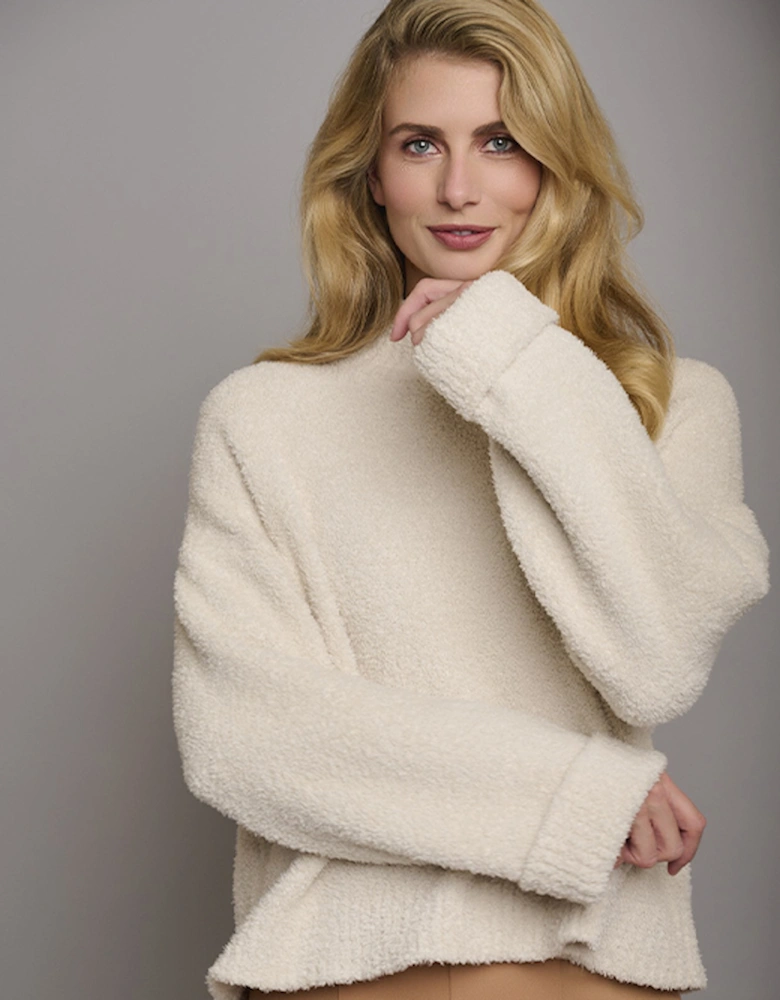 Karen Women's Mock Neck Sweater Blanc