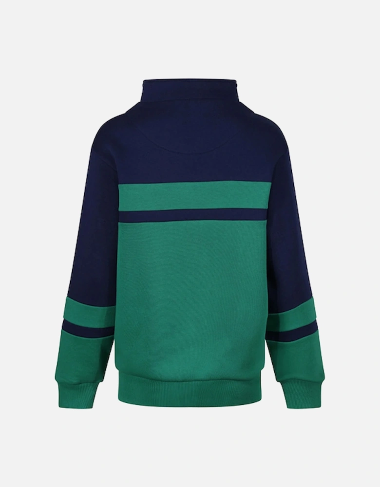 Torpoint Unisex Quarter Zip Sweatshirt Navy/Green