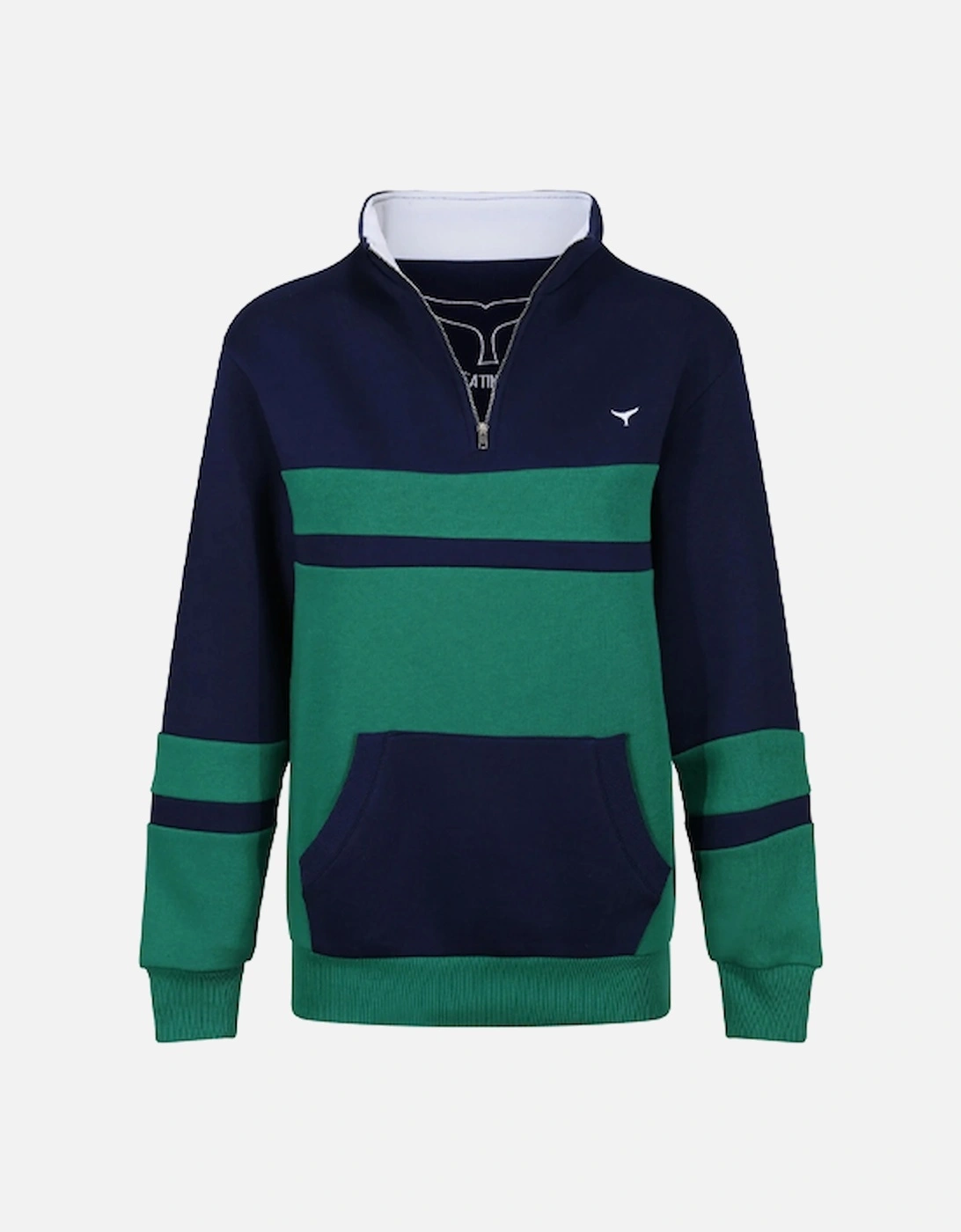 Torpoint Unisex Quarter Zip Sweatshirt Navy/Green