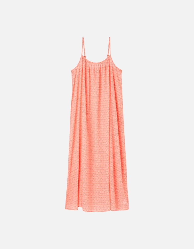 Women's Amanda Beach Dress Orange Ditsy