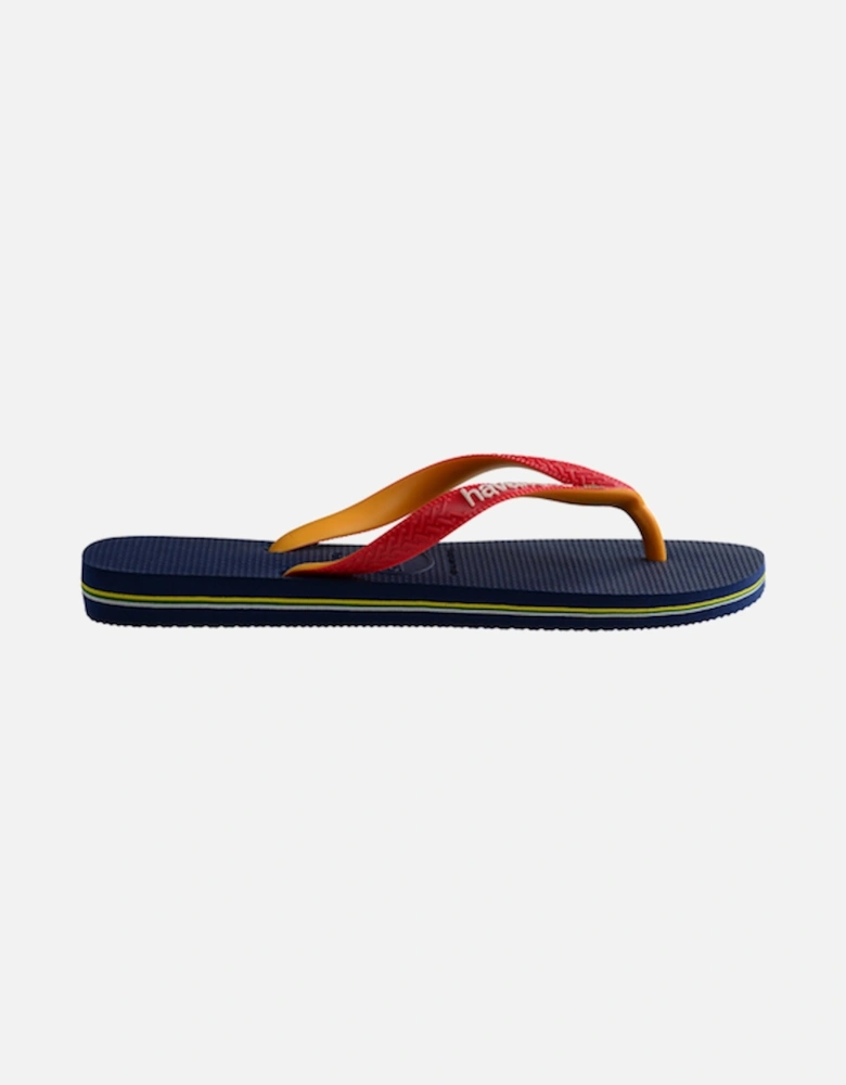 Unisex Brasil Mix Flip Flip Navy Blue/Ruby Red