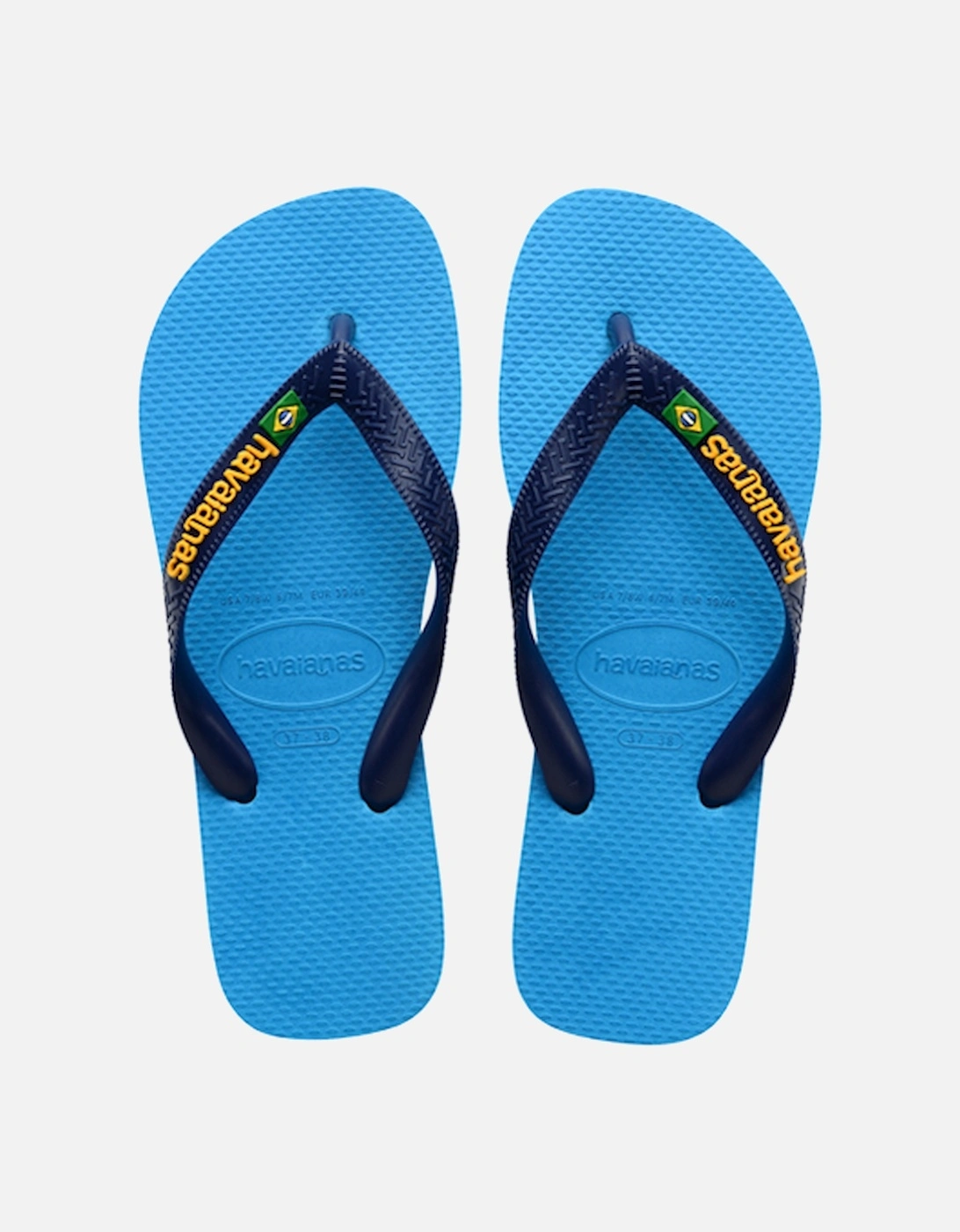 Men's Brasil Logo Flip Flop Turquoise/Turquoise, 6 of 5