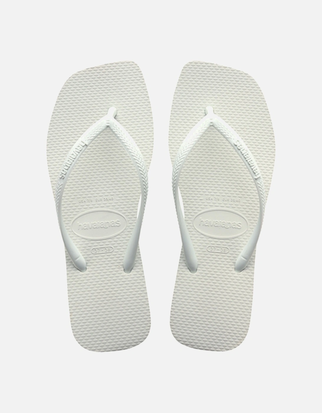 Women's Square Flip Flop White, 6 of 5