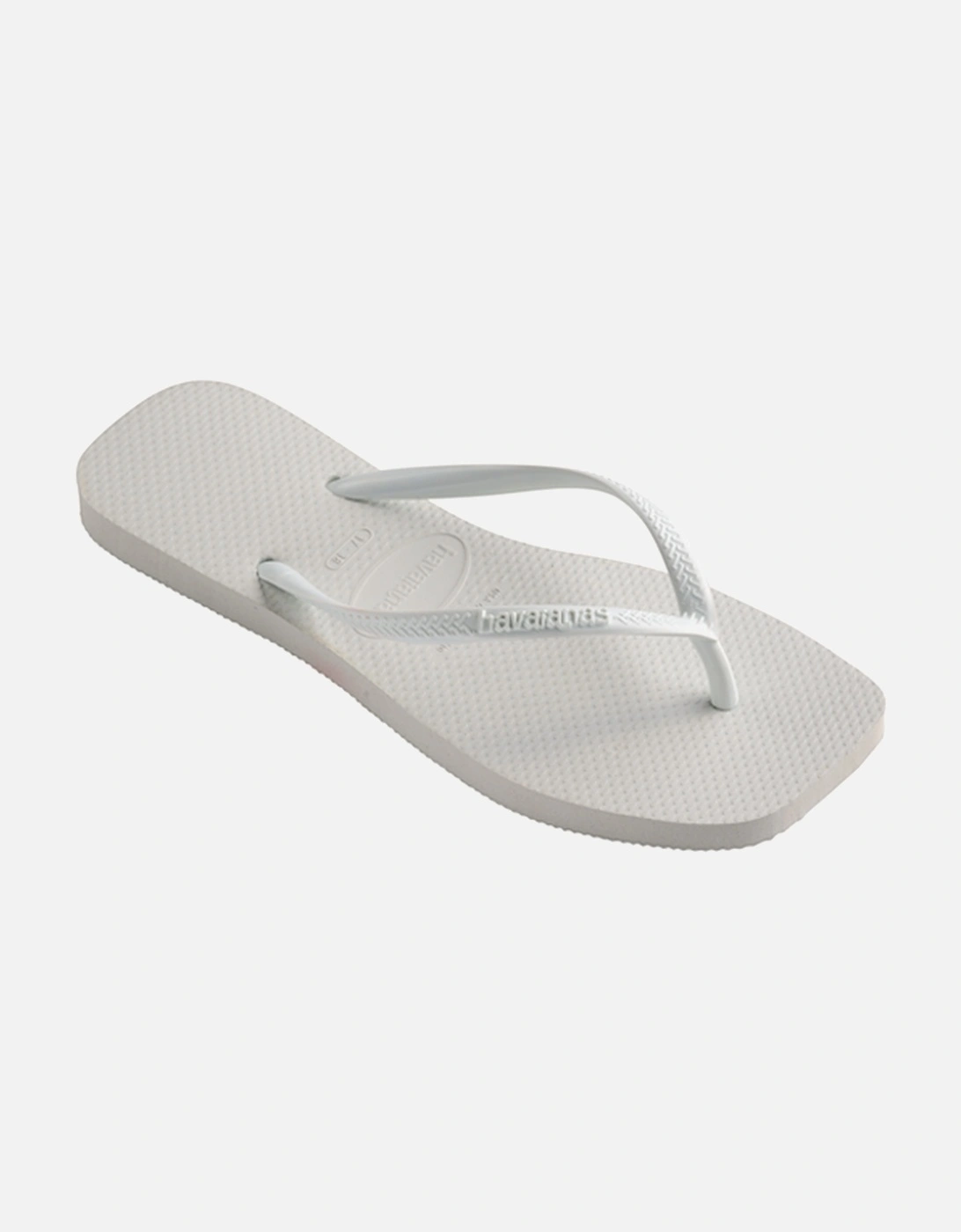 Women's Square Flip Flop White