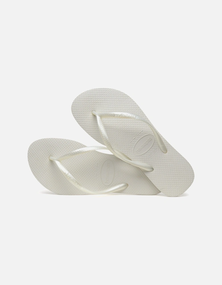 Women's Slim Flip Flop White