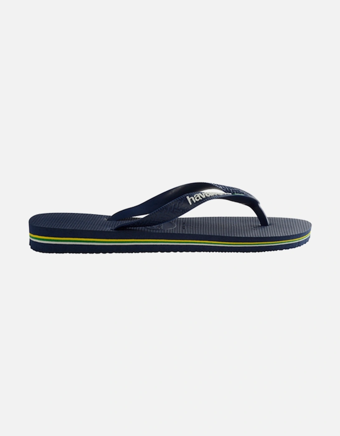 Unisex Brasil Logo Flip Flop Navy Blue