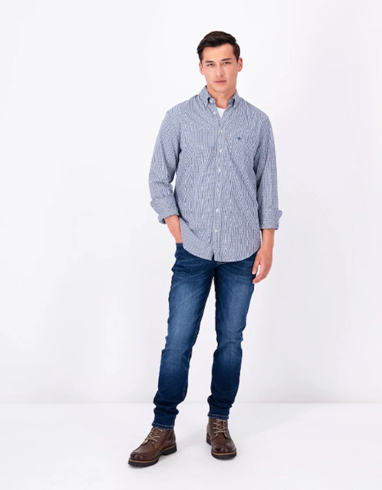 Men's Seasonal Combi Check Shirt Navy