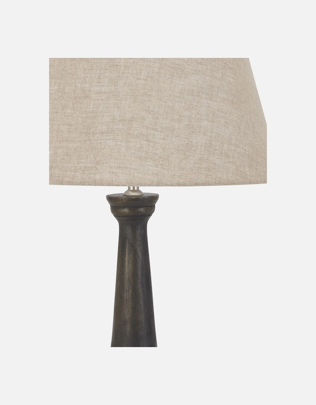 Delaney Grey Goblet Candlestick Lamp With Linen Shade