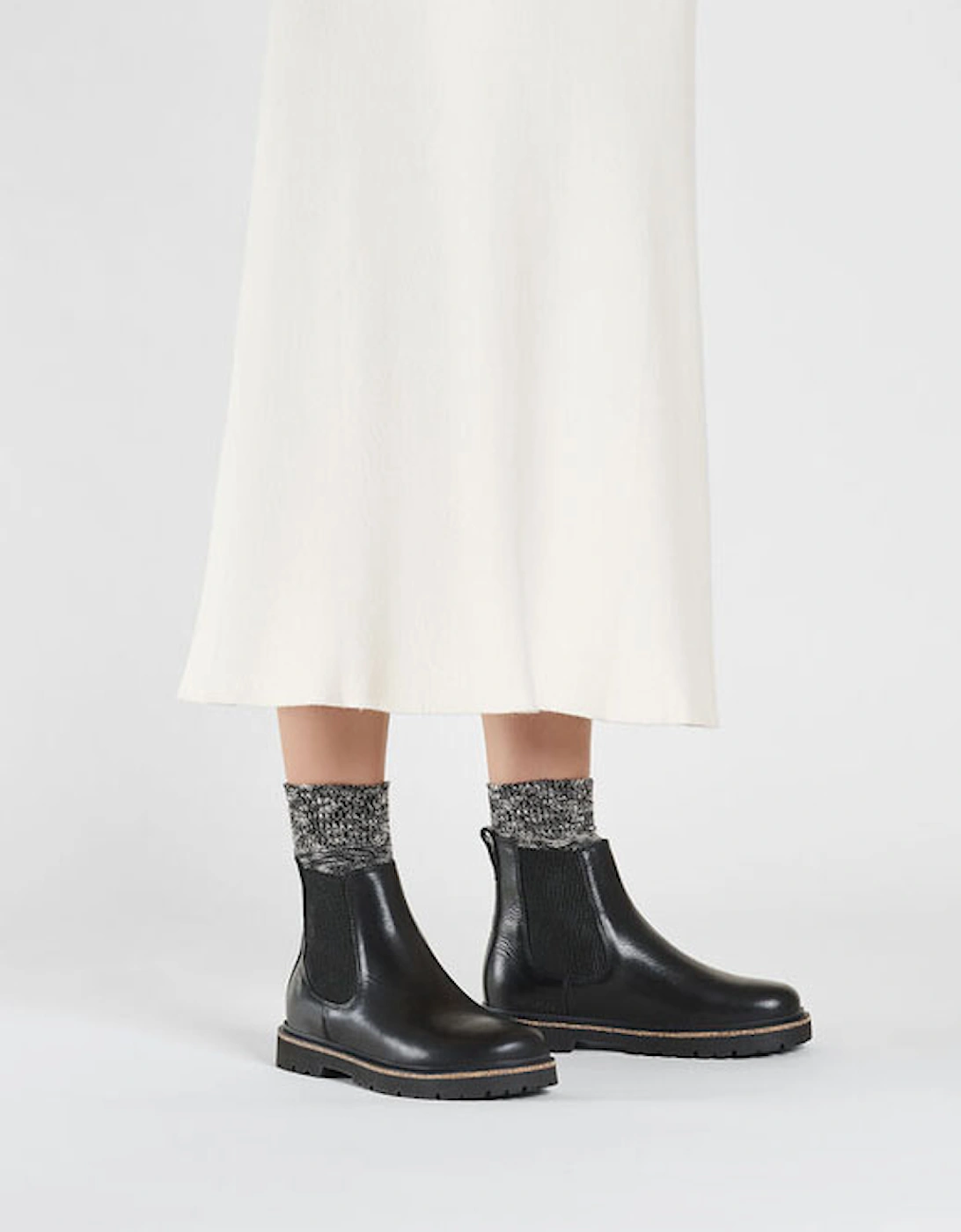 Women's Highwood Slip On Gripwalk Natural Leather Boot Regular Fit Black
