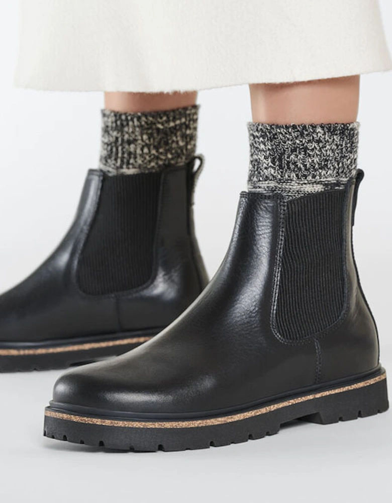 Women's Highwood Slip On Gripwalk Natural Leather Boot Regular Fit Black