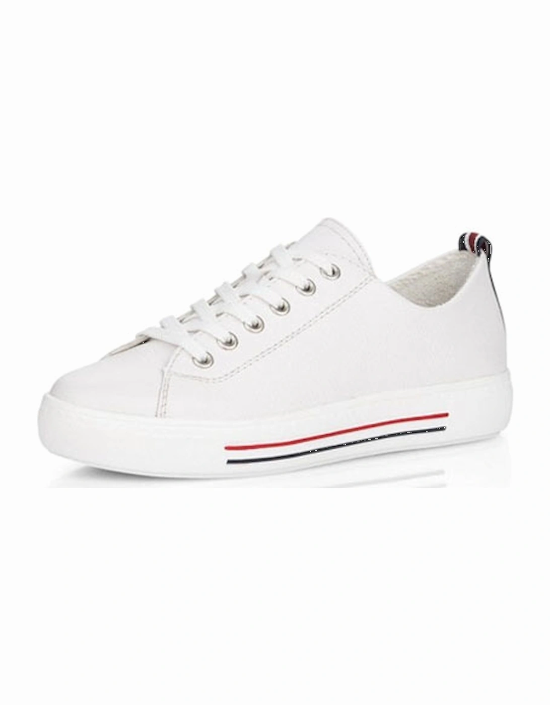 Remonte D0900-80 Women's Lace Up Trainer White With Red Stripe, 9 of 8