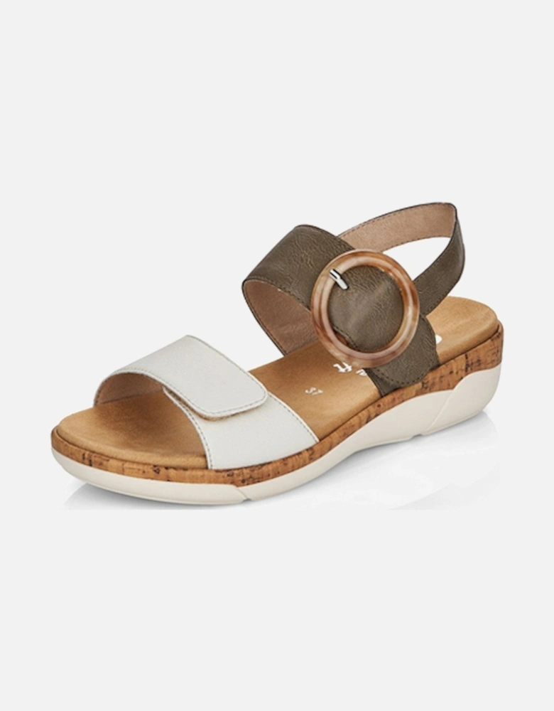 Remonte R6853-54 Women's Sandals Off White/Forest