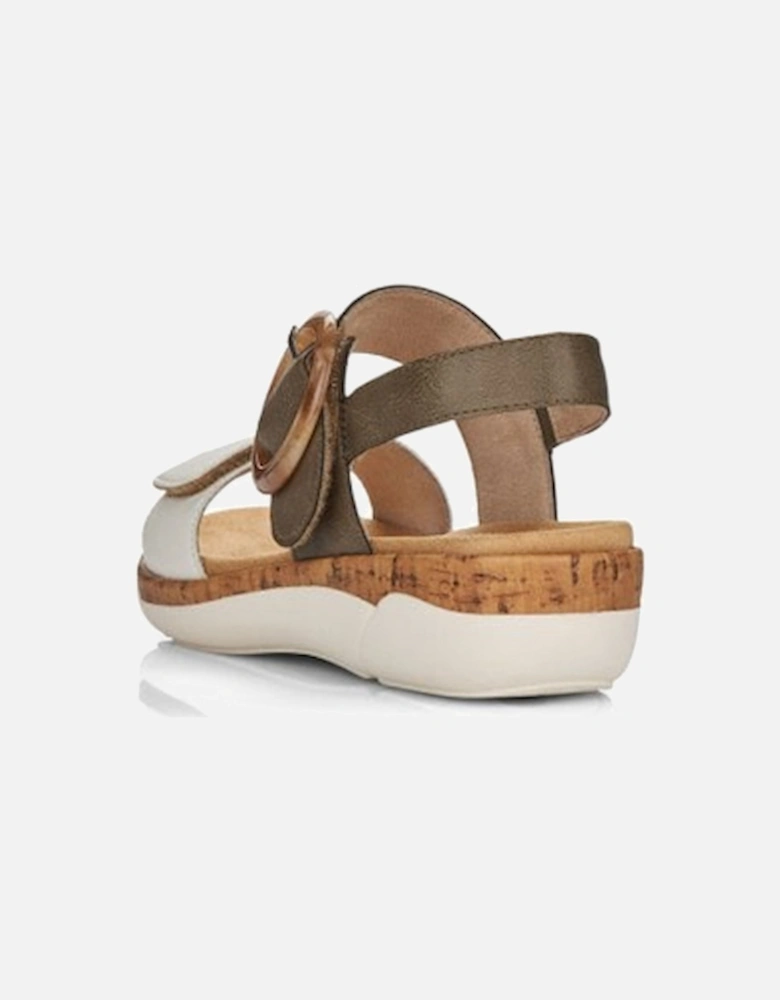 Remonte R6853-54 Women's Sandals Off White/Forest