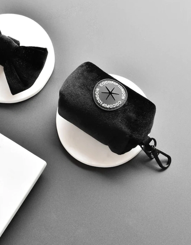 Poop Bag Holder Luxe Velvet Noir