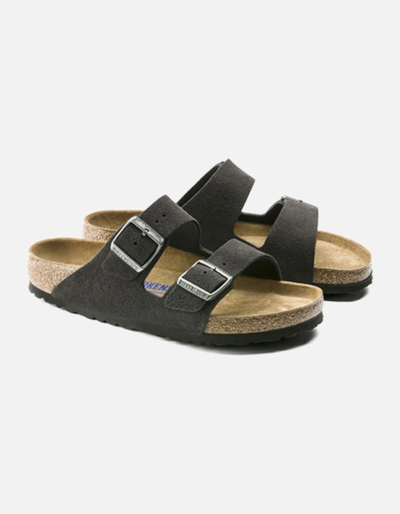 Soft Footbed Suede Leather Velvet Grey Narrow
