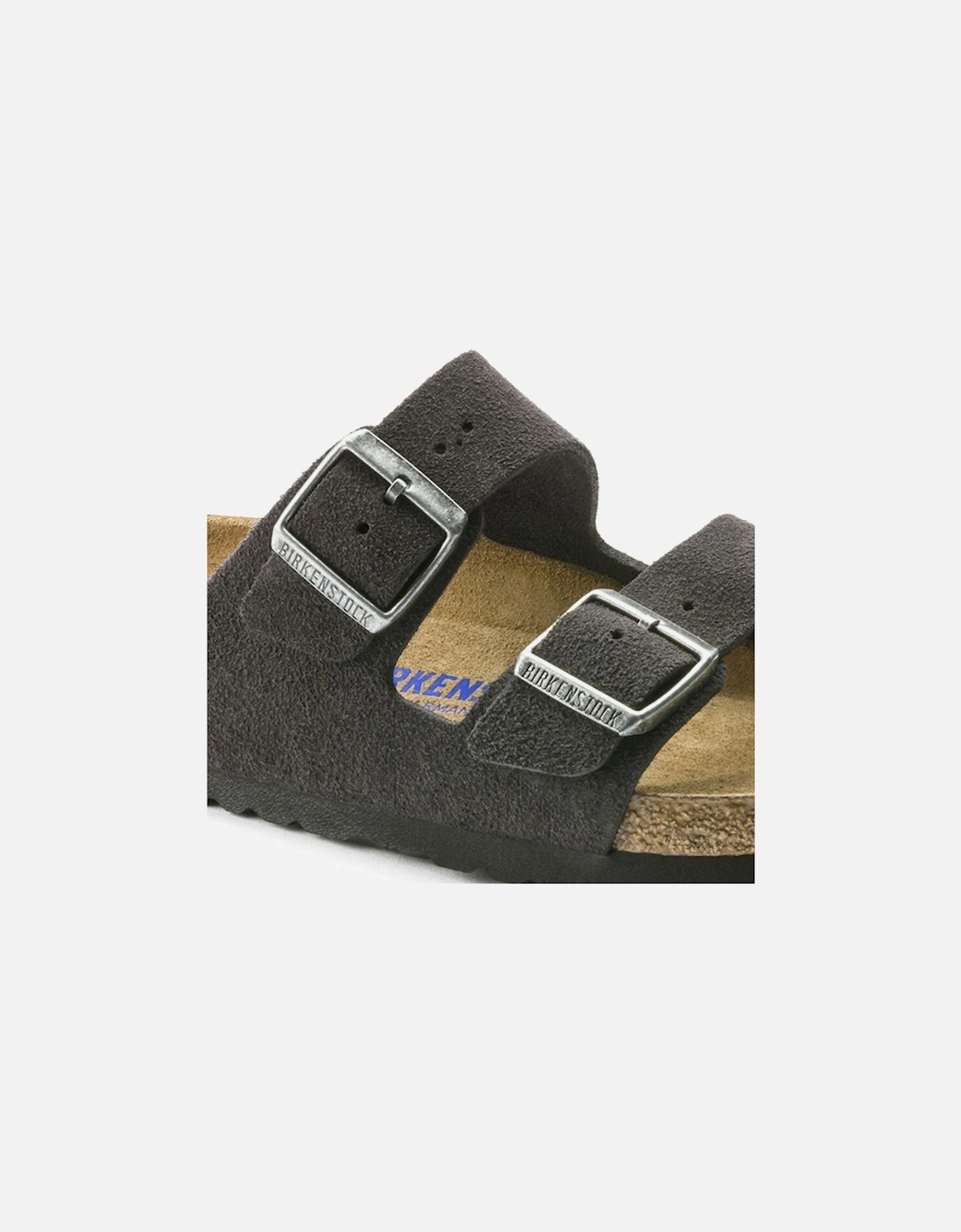 Soft Footbed Suede Leather Velvet Grey Narrow