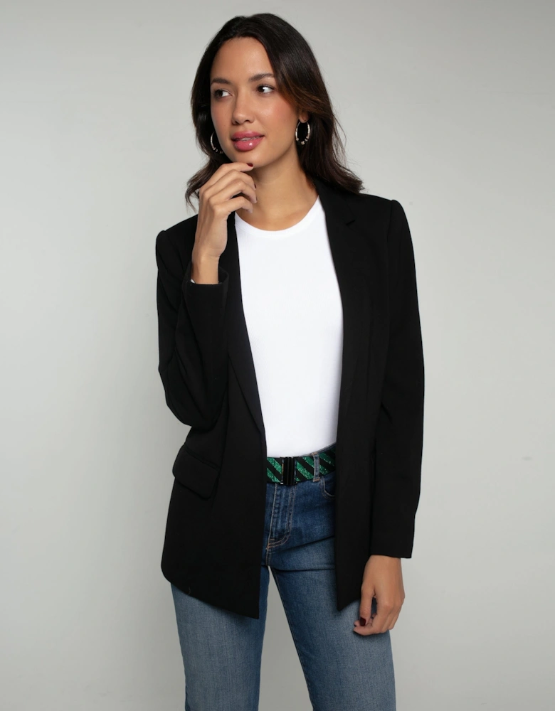 WILLOW JERSEY BLAZER WITH STAR PRINT LINING