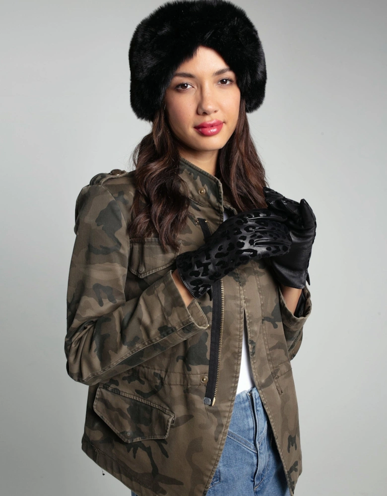 Elsa Faur Fur Headband-Black