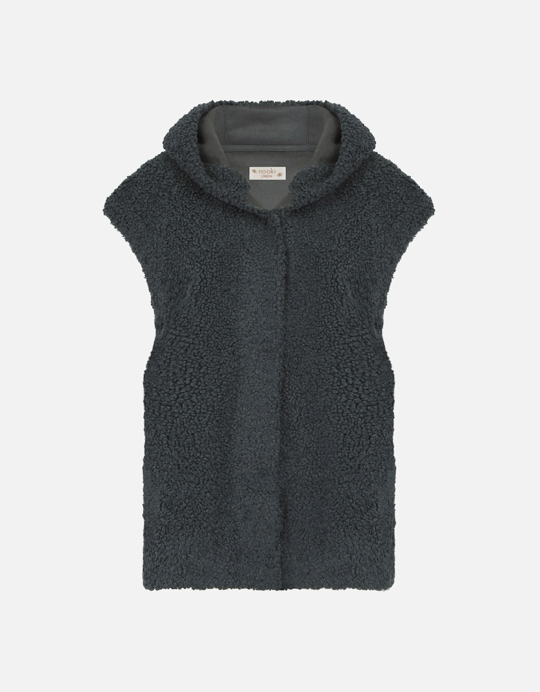 WILLOUGHBY FAUX FUR GILET-PETROL