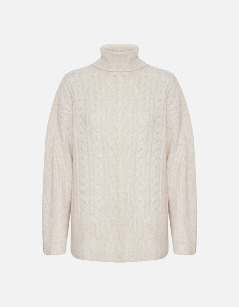 B Young Women's Bynello Cable Jumper Birch Melange