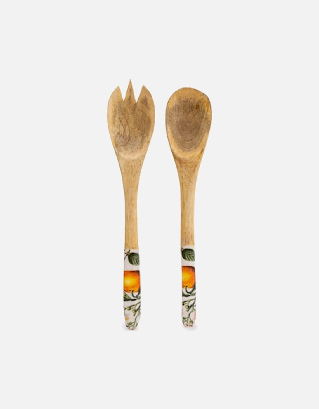 Orange Blossom Set of 2 Wooden Fork and Spoon, 3 of 2