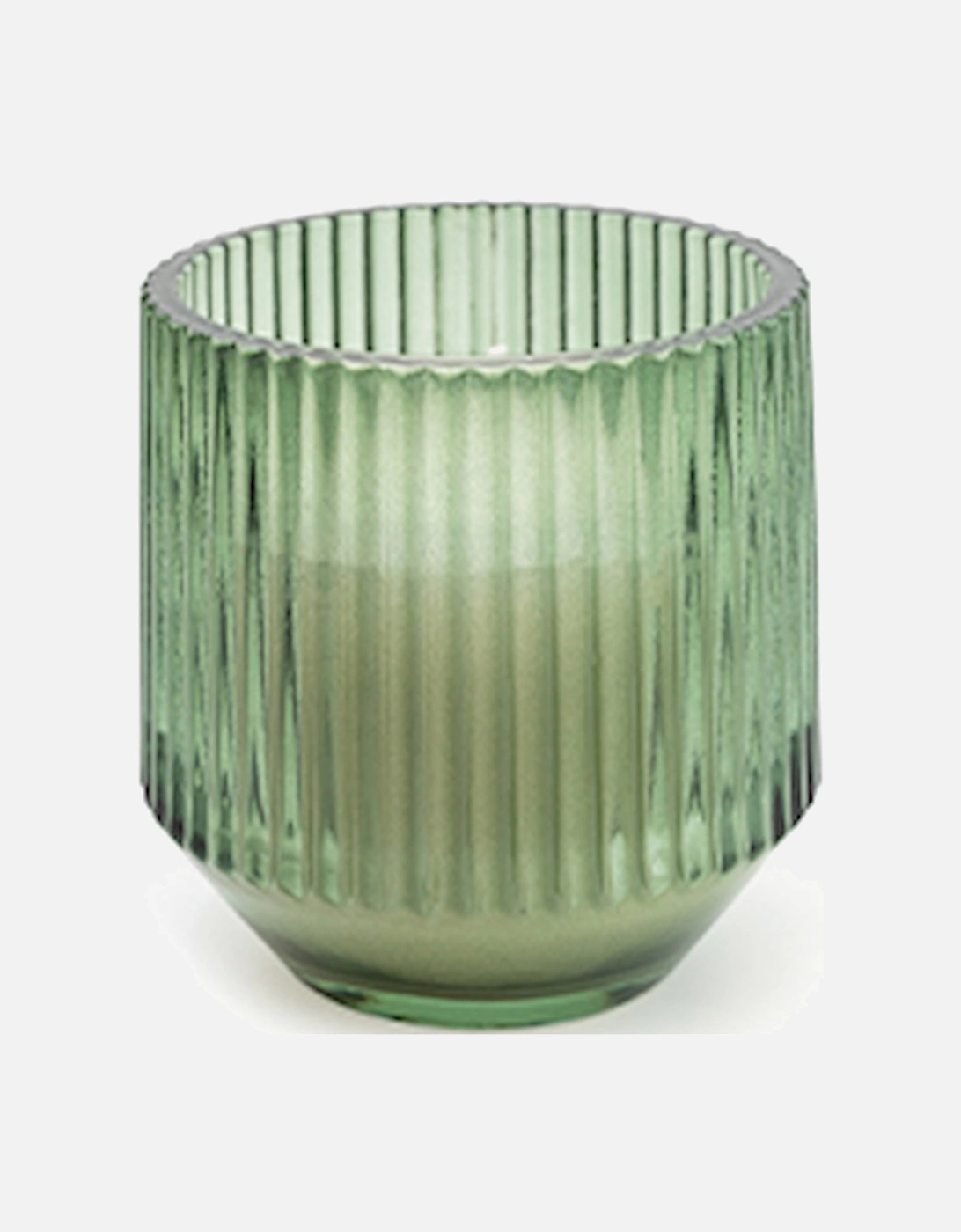 Olive Green Small Ridged Candle Sicilian Basil & Wild Lemon Scent, 3 of 2