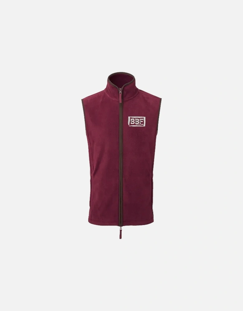 Back British Farming Men's Fleece Gilet Burgundy