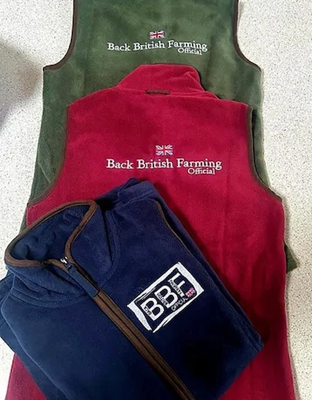 Back British Farming Men's Fleece Gilet Burgundy