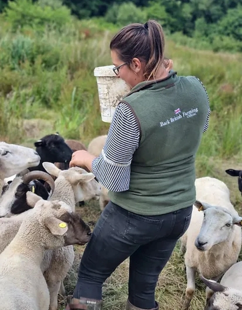 Back British Farming Women's Fleece Gilet Moss Green