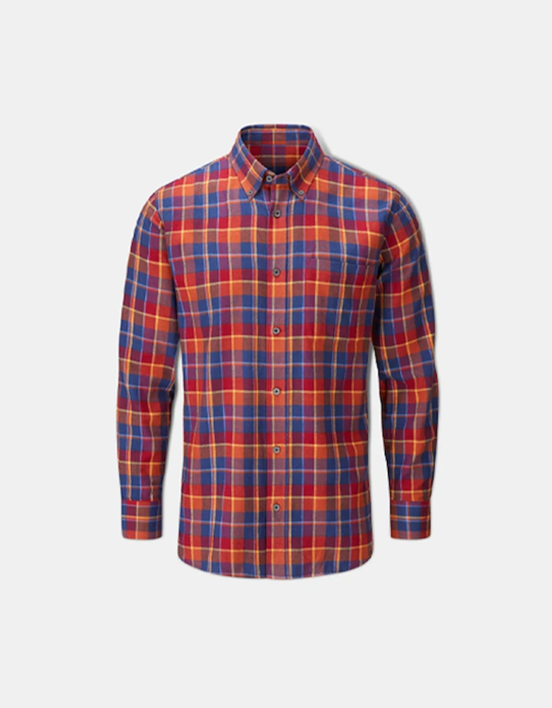 Men's Ilkley Flannel Button Down Shirt Red